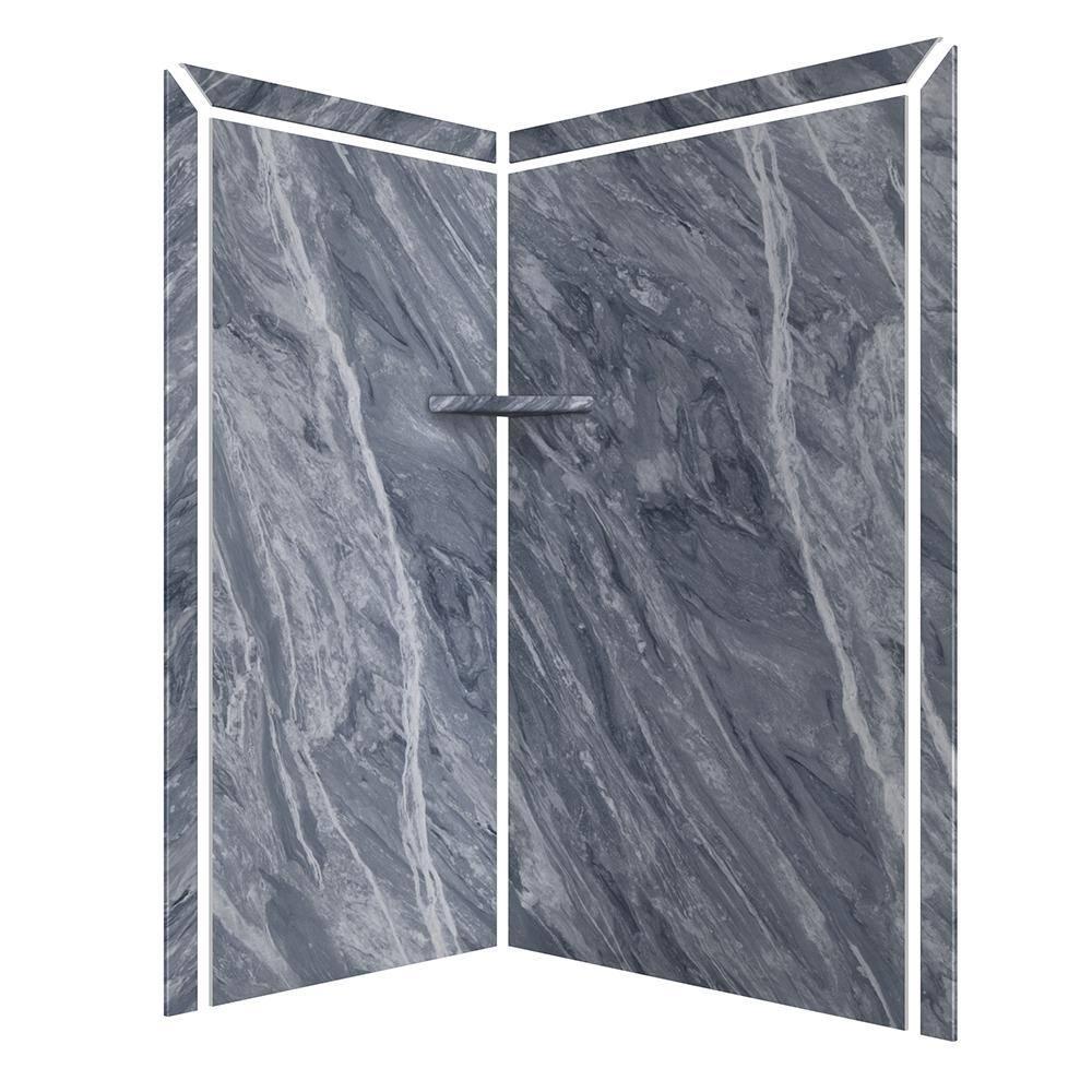 FlexStone Elegance 2-Panel 48"W x 36"D x 80"H Corner Shower Surround