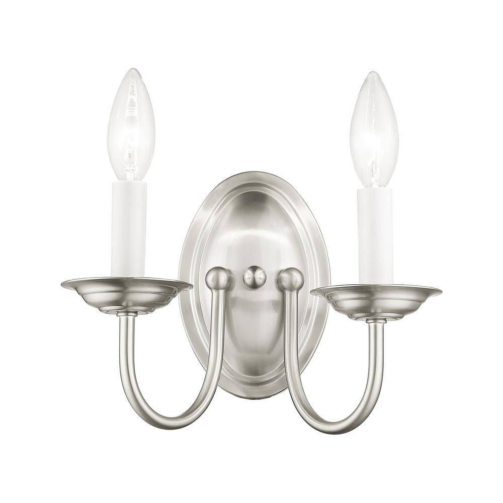 Livex Lighting Home Basics 2 - Light Wall Light in  Brushed Nickel