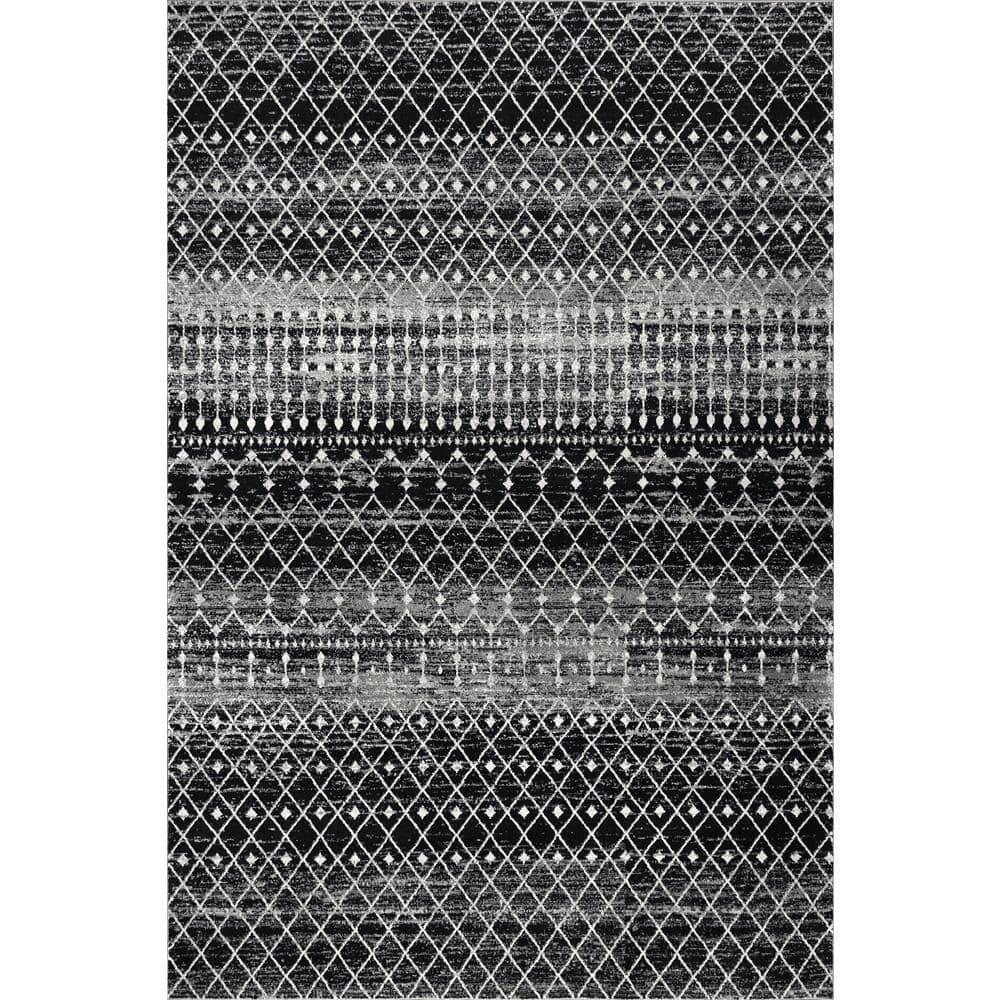 nuLOOM Moroccan Blythe Area Rug, 6' 7" x 9', Black