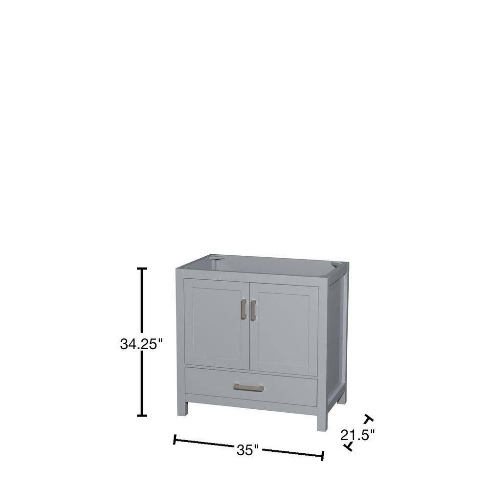 Wyndham Collection Sheffield 35" Freestanding Single Vanity Base Only