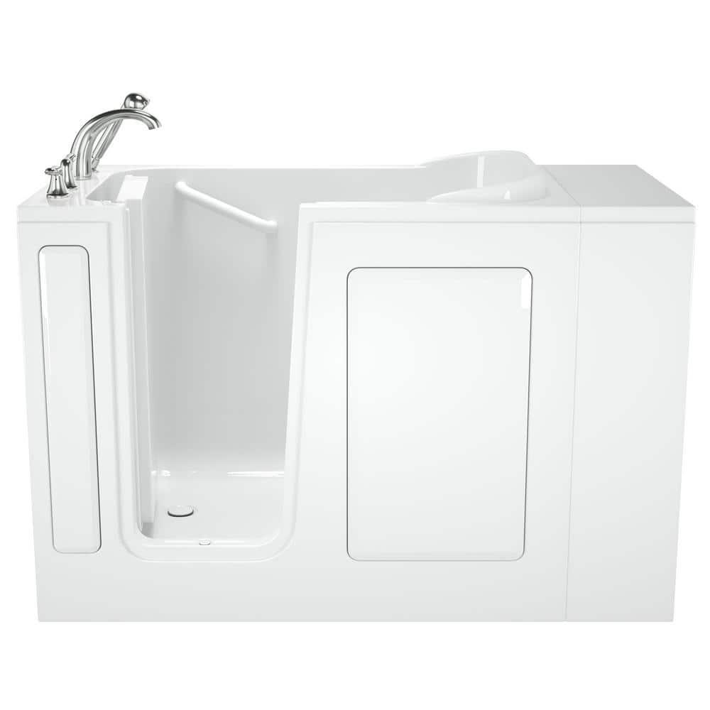 Safety Tubs 48'' x 29.75'' Walk-in Soaking Fiberglass Bathtub with Faucet SSA4828LS-WH