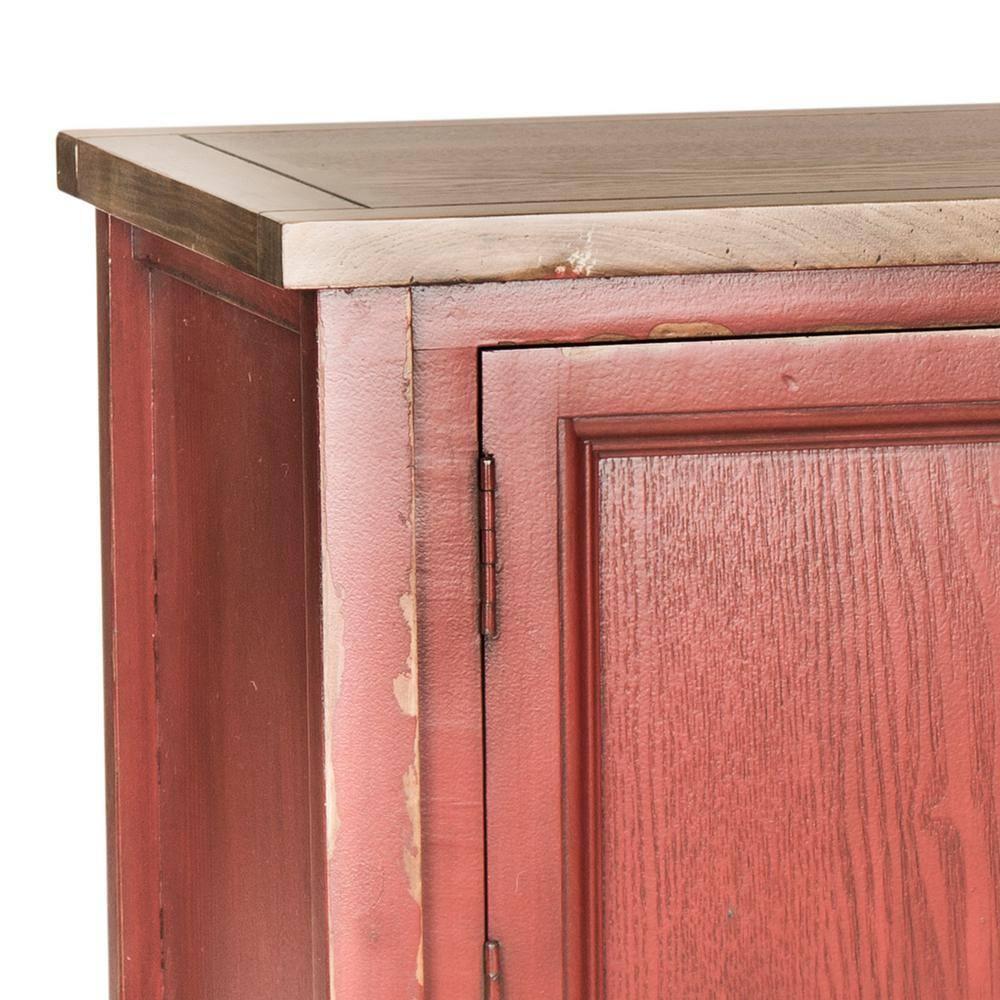 Charlotte Sideboard - Egyptian Red/Oak Top - Safavieh.