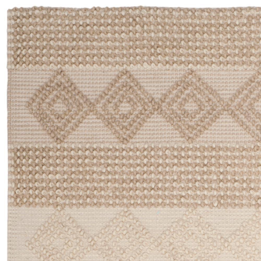Winchester Geometric Hand-Woven Flatweave Wool/Cotton Beige/Ivory Area Rug