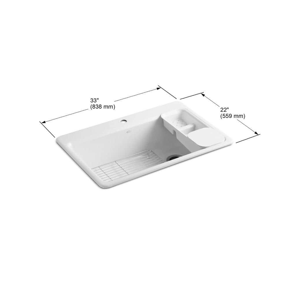Riverby™ Single-Bowl Top-Mount Kitchen Snk with Accessories