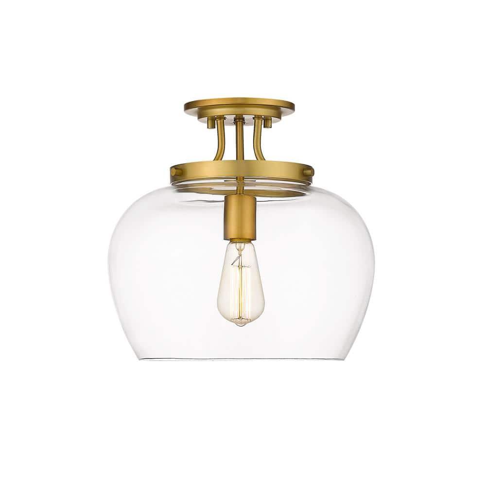 Z-Lite Joliet 1 - Light Semi-Flush Mount in  Olde Brass