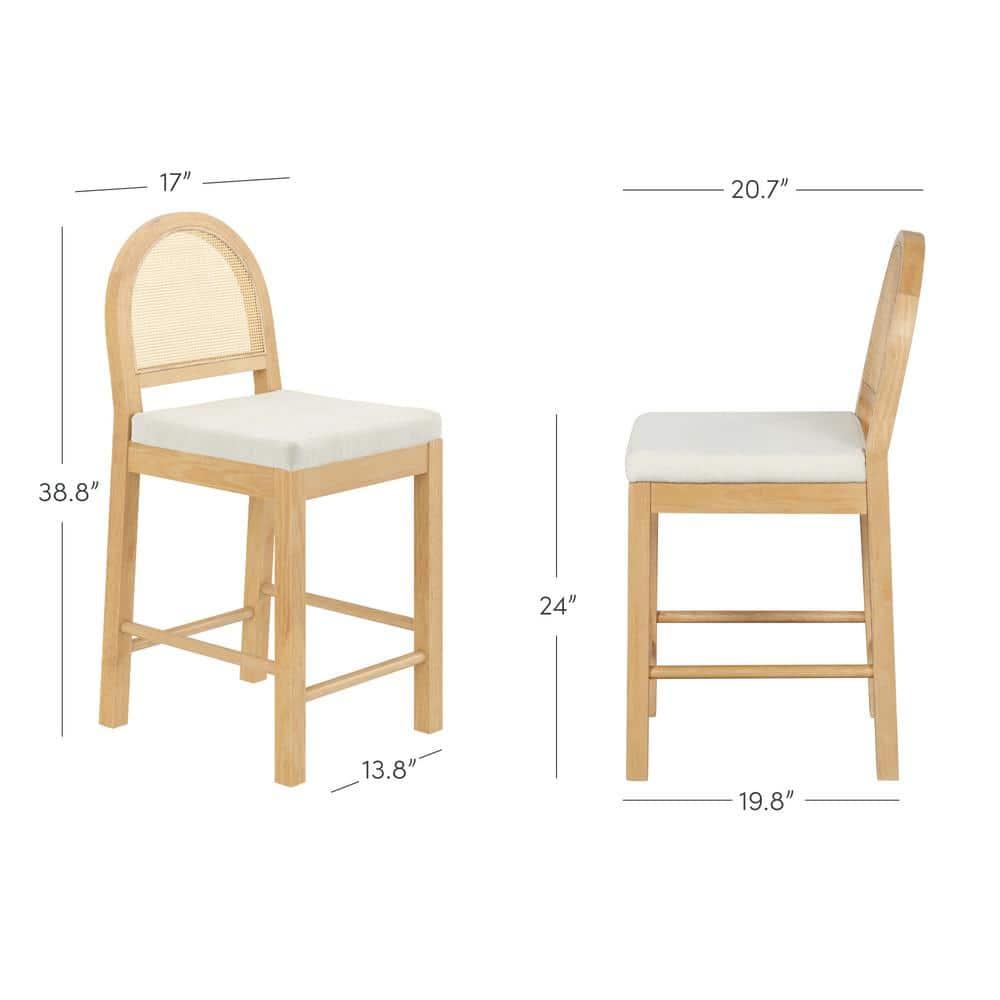 Nathan James Upholstered Counter Stool (Set of 2)