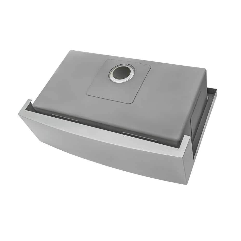 Ruvati 36-inch Apron-front Workstation Farmhouse Kitchen Sink 16 Gauge Stainless Steel Single Bowl