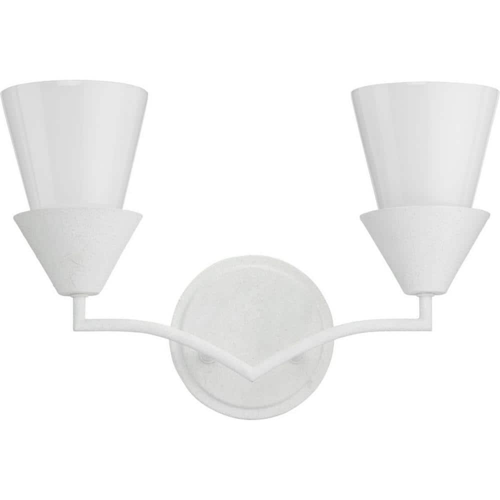 Progress Lighting Pinellas 2 - Light Vanity in  Whiteplaster
