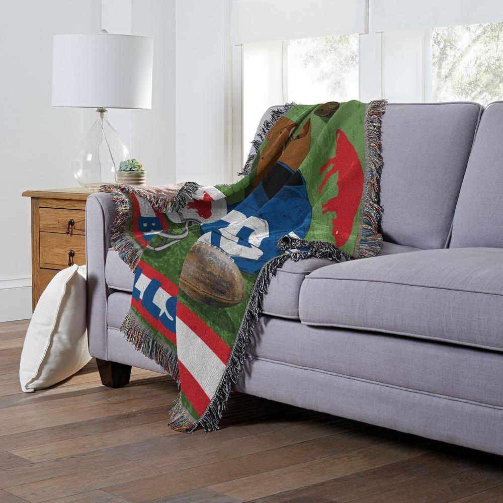 Northwest NFL Buffalo Bills Throw Blanket, Vintage Football Fan Decor, 48x60 Inches
