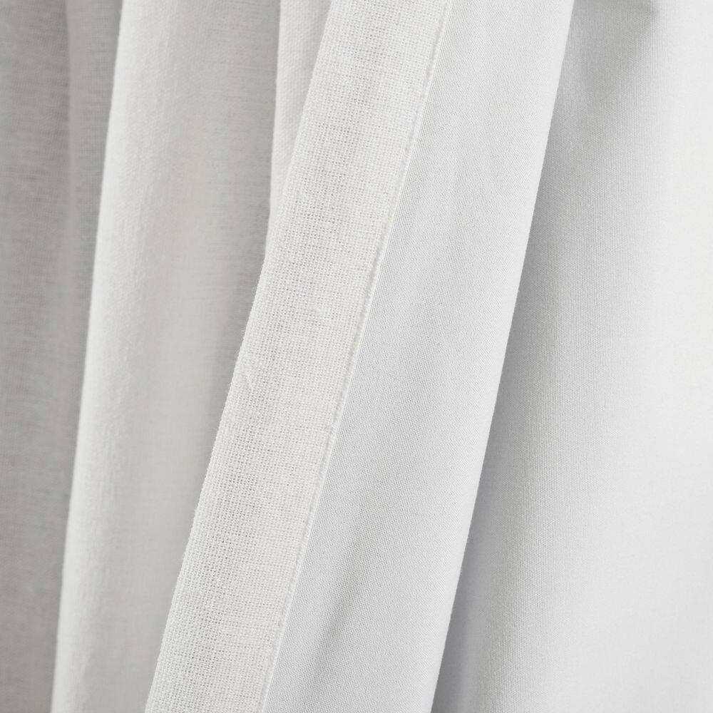 Lush Decor Linen Button Cotton Blend Blackout Curtain Single Panel