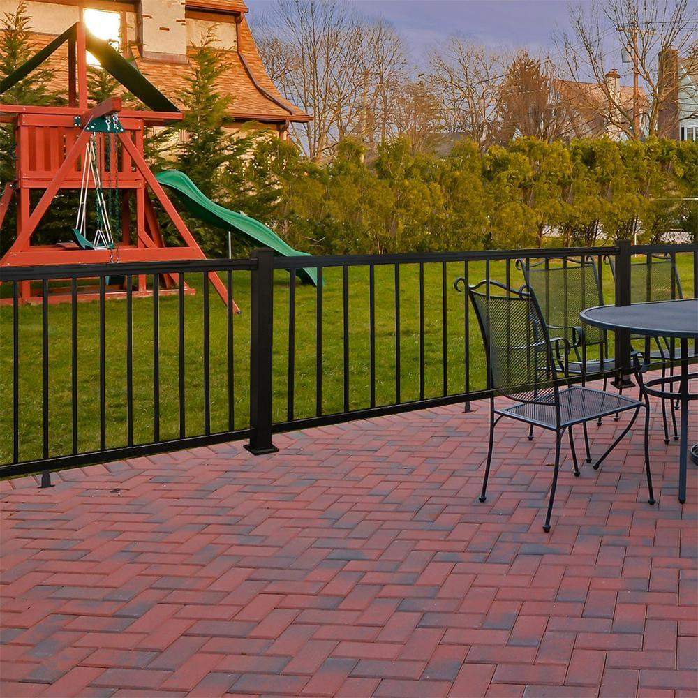 Weatherables Aluminum Railing Post Kit – Aluminum Post Kit for Arlington, Georgetown, and Cornell Railing Kits, Made with Durable Black Textured Powder-Coat Finish (3 in. x 3 in. x 54 in.)