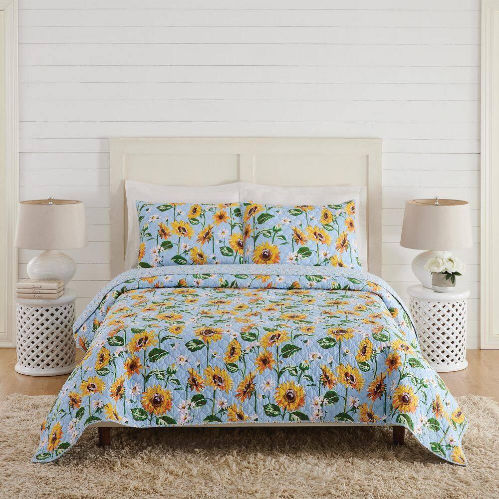 Vera Bradley Vera Bradley Sunflower Sky 3 Piece Quilt Set