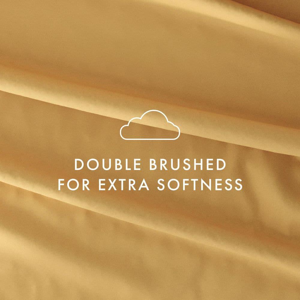Ienjoy Home Twin Microfiber Gold 4-Piece Bed