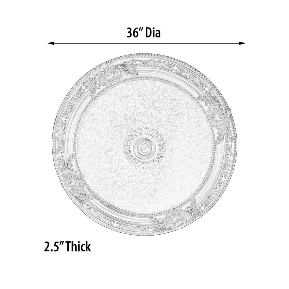 AFD Home 12020503 36 in. Round Chandelier Ceiling Medallion - Gold