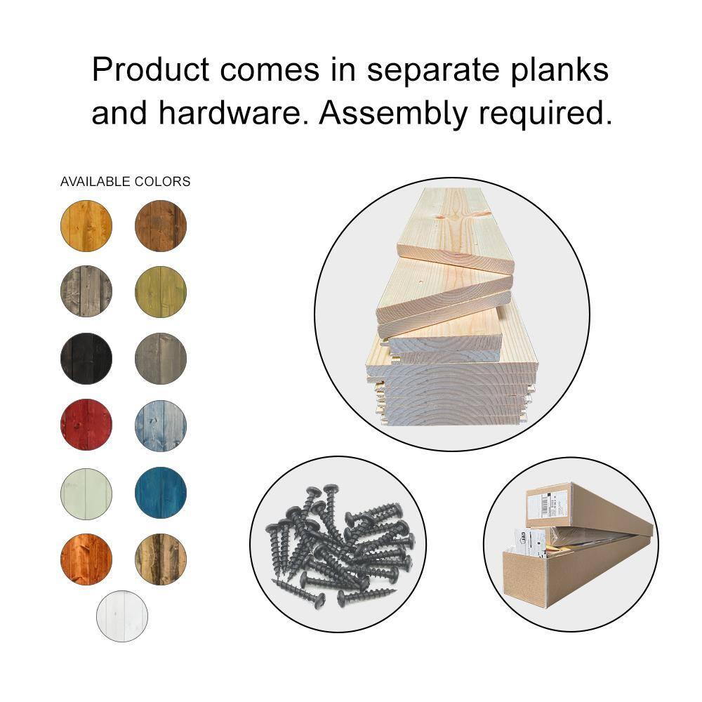 TMS 84'' Solid Wood Paneled Painted with Installation Hardware Kit Barn Door