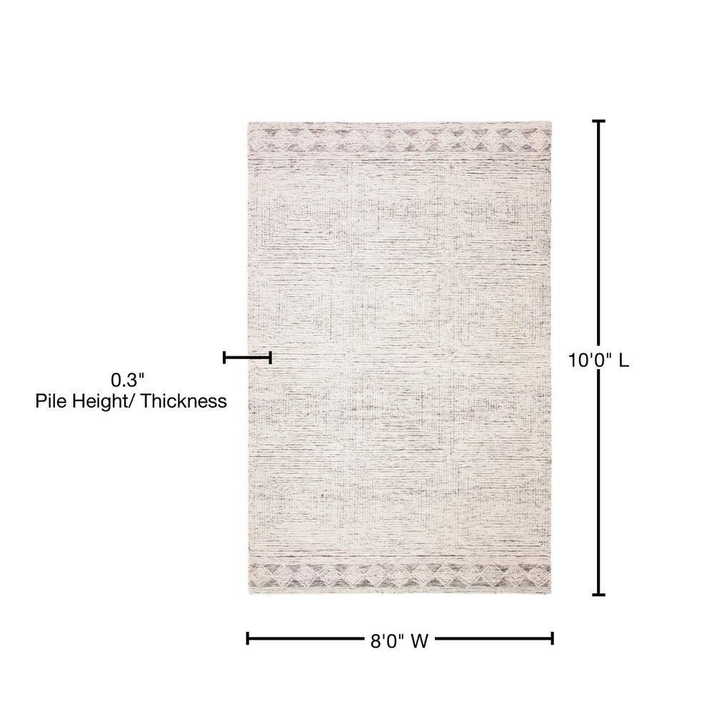 Abstract ABT349 Hand Tufted Area Rug - Ivory/Grey - 8' X 10' - Safavieh.
