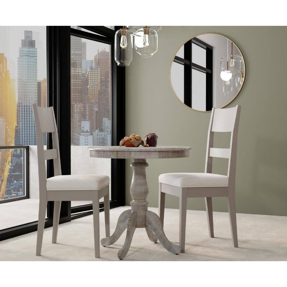 Carolina Living 30" Salem Round Pedestal Dining Table Natural Driftwood