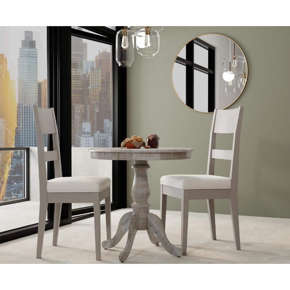 Carolina Living 30" Salem Round Pedestal Dining Table Natural Driftwood