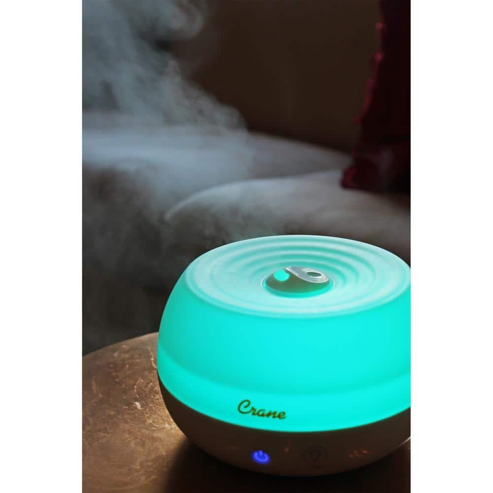 Crane USA 0.2 Gal. 2-in-1 Ultrasonic Cool Mist Humidifier & Aroma Diffuser for Small Rooms