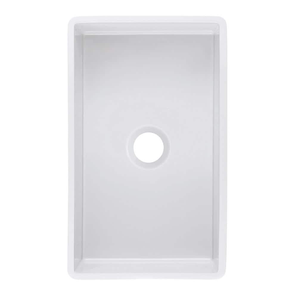 Sutton Place Fireclay 32.99" L x 18.11" W Farmhouse Kitchen Sink