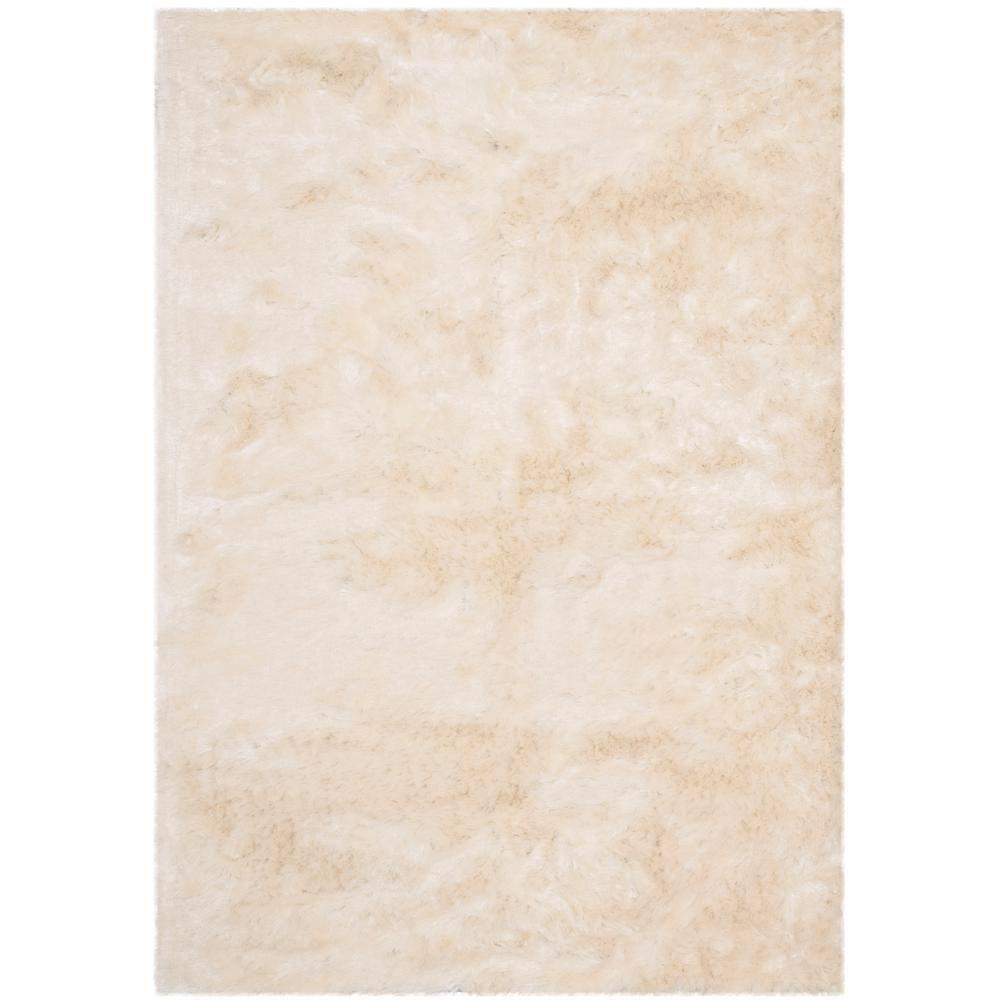 Paris Shag SG511 Hand Tufted Indoor Accent Rug - Ivory - 3'x5' - Safavieh