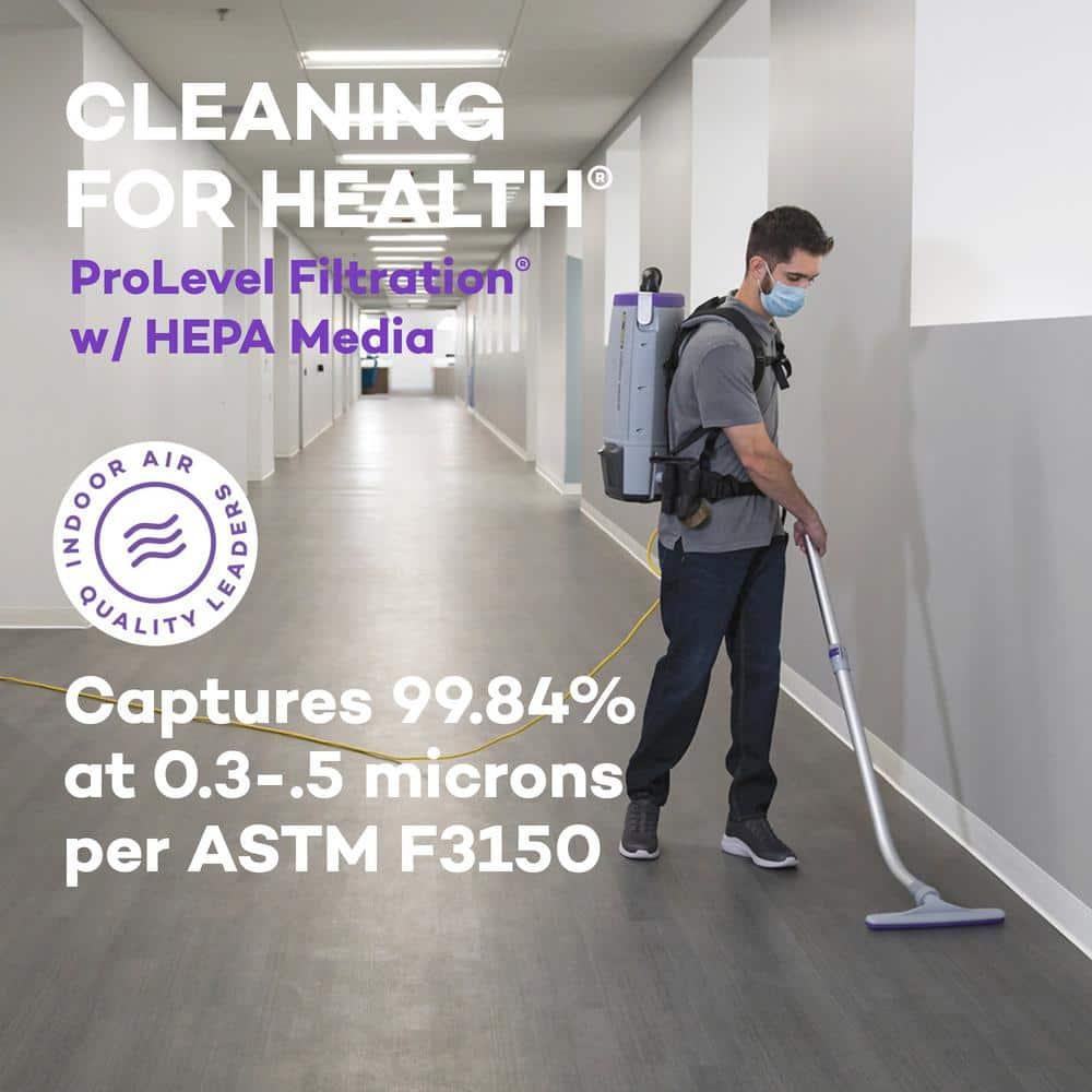 ProTeam Super Coach Pro 6 Backpack Vacuum Gray/Purple (107310)