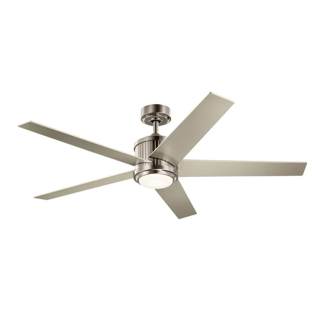 56 Inch Ceiling Fan With Light Kit-Brushed Stainless Steel Finish Kichler Lighting 300044Bss
