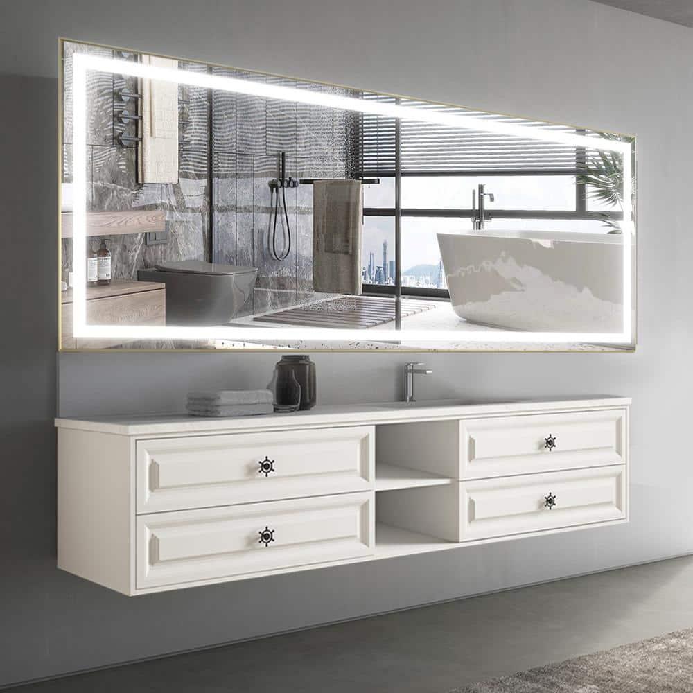 AMANI Eleen 96 In. W X 23 In. D X 22 In. H Bath Vanity Cabinet Without Top