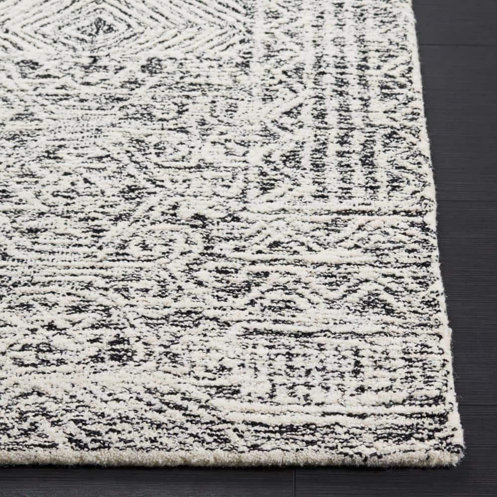 Abstract ABT225 Hand Tufted Area Rug - Black/Ivory - 8'x10' - Safavieh.