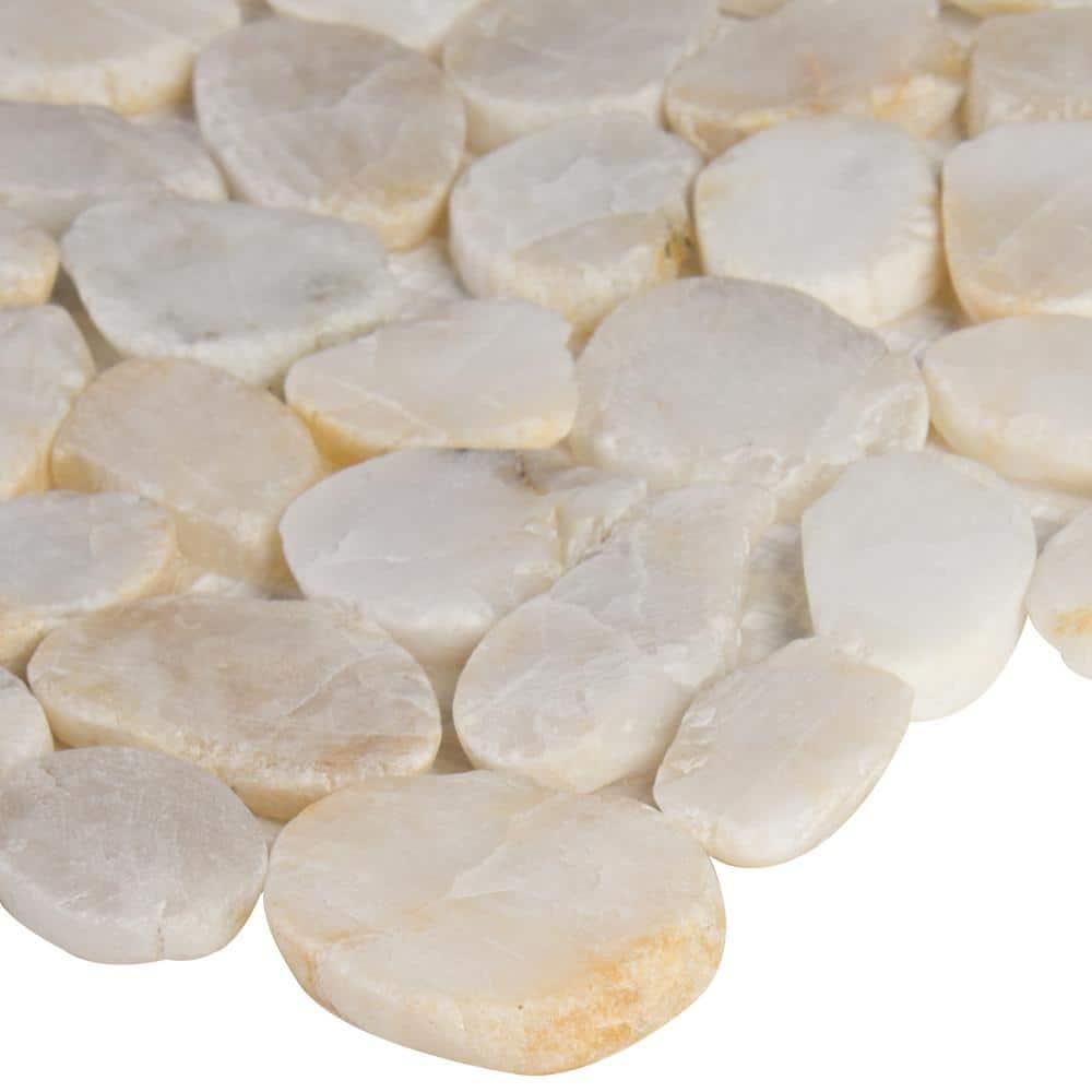 12" x 12" Natural Stone Pebbles/Rocks Mosaic Floor & Wall Tile