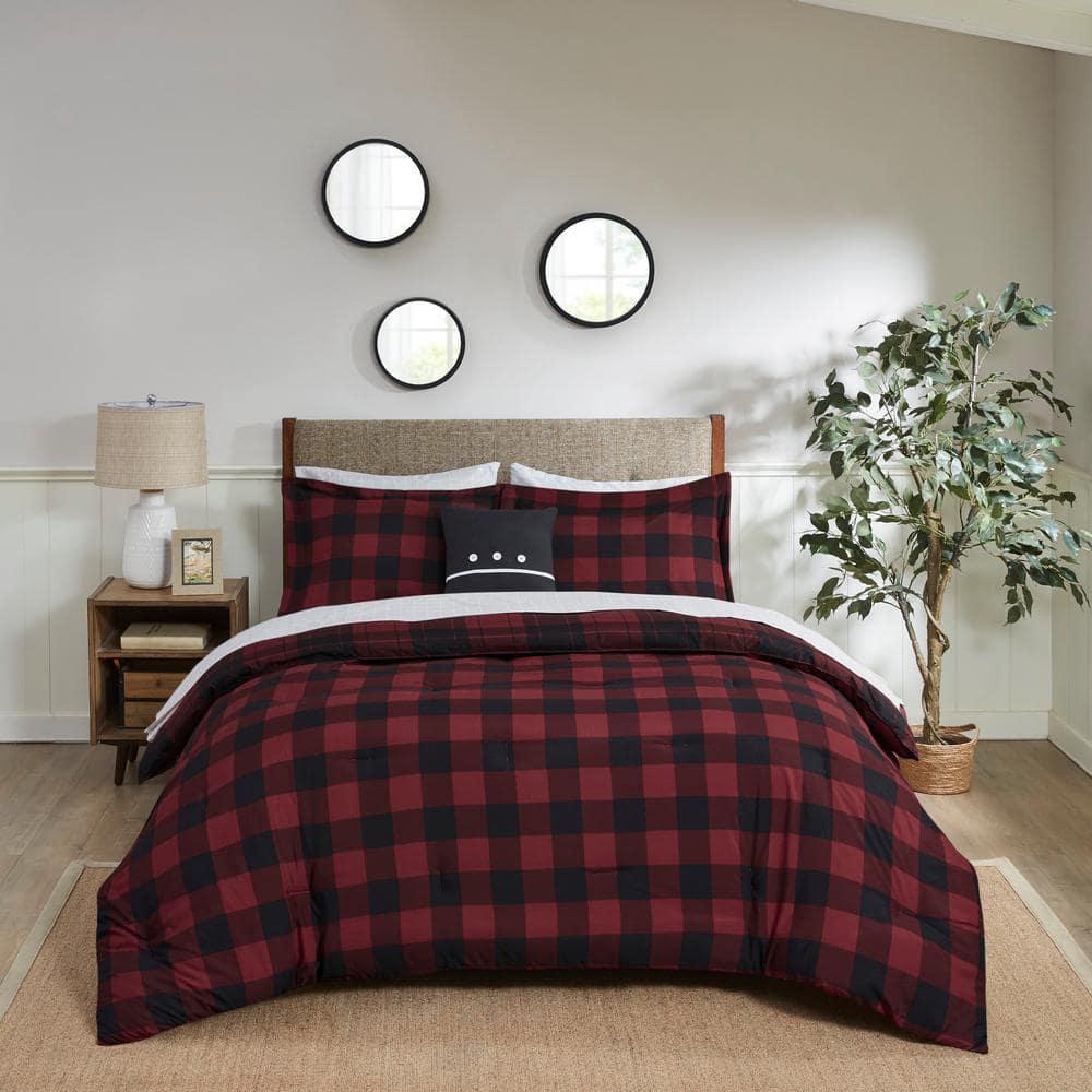 Everest Reversible Plaid Comforter Set with Bed Sheets