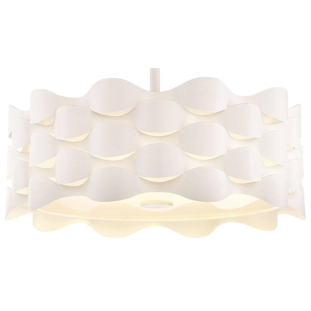 Rickey Single Light Fabric LED Semi Flush Mount