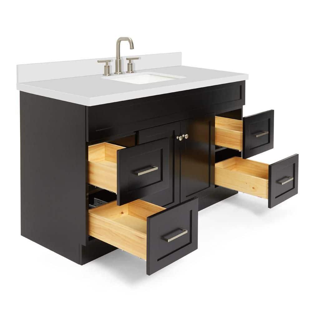 Ariel F055s-Wq-Vo Hamlet 55" Freestanding Single Basin Vanity Set - Black