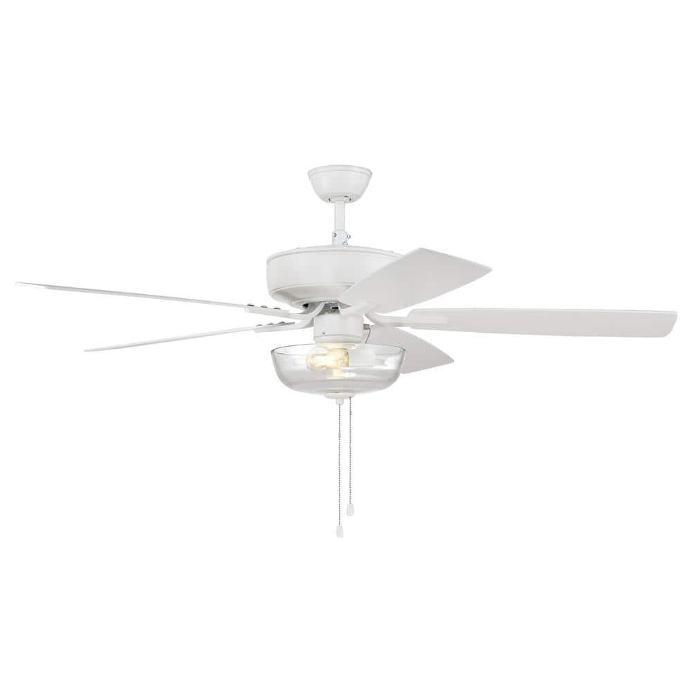 Pro Plus 101 Clear Bowl Light Kit 52'' Ceiling Fan with Light Kit