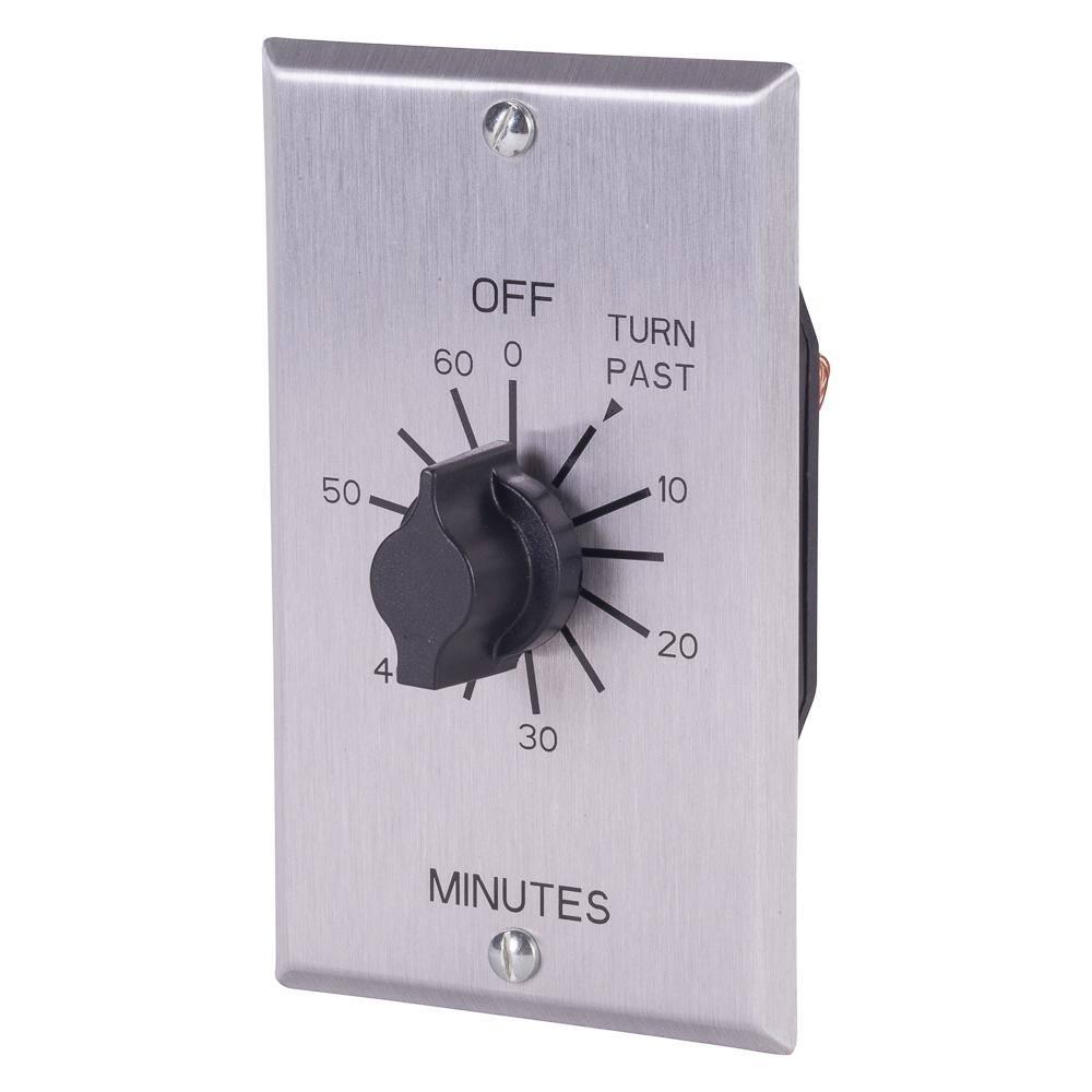 C-500 Series Multi-Volt 60-Minute Commercial Style Springwound Auto Off In-Wall Timer
