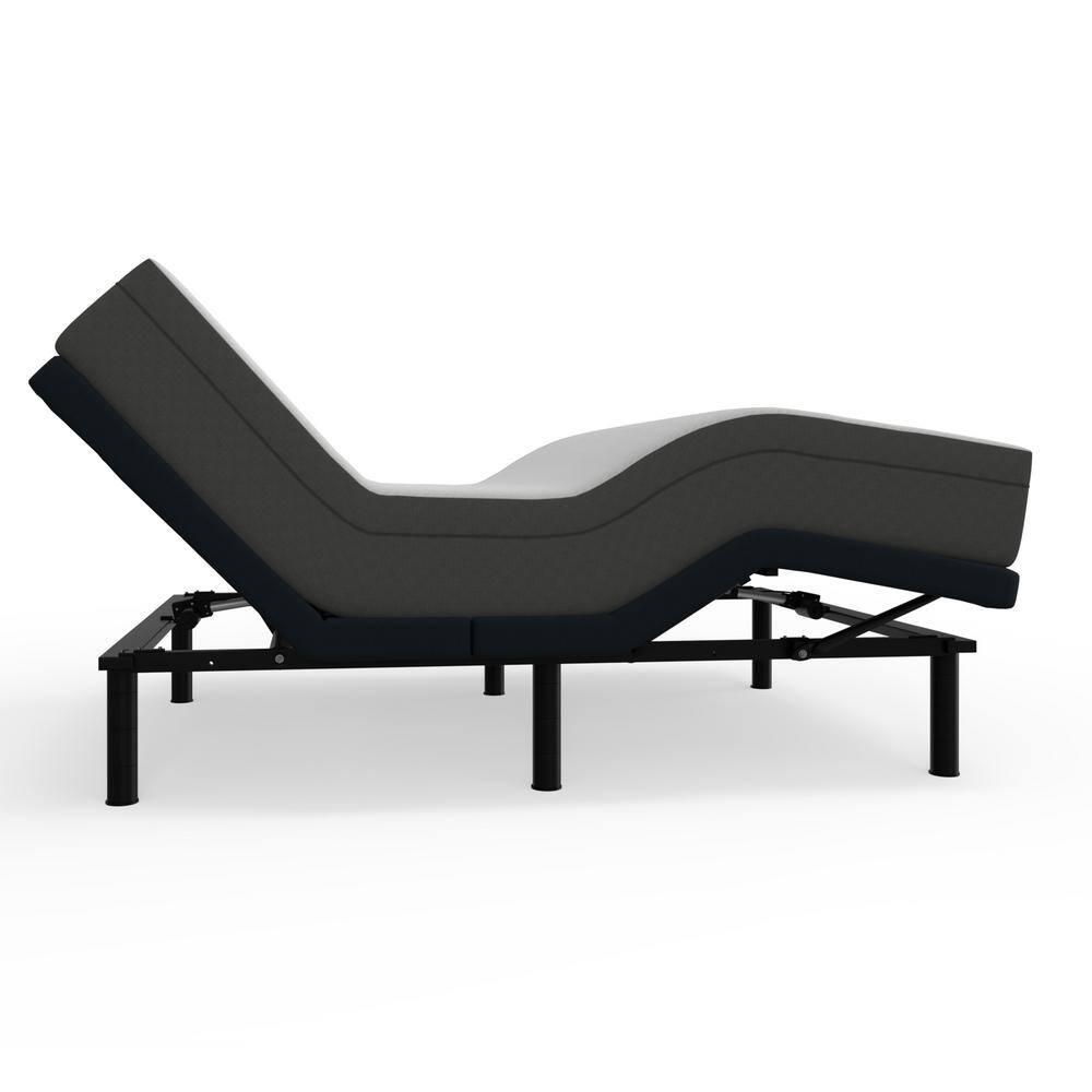 Blissful Nights e3 Twin XL Adjustable Bed Base Frame with 10" Medium Firm Gel Infused Memory Foam Mattress