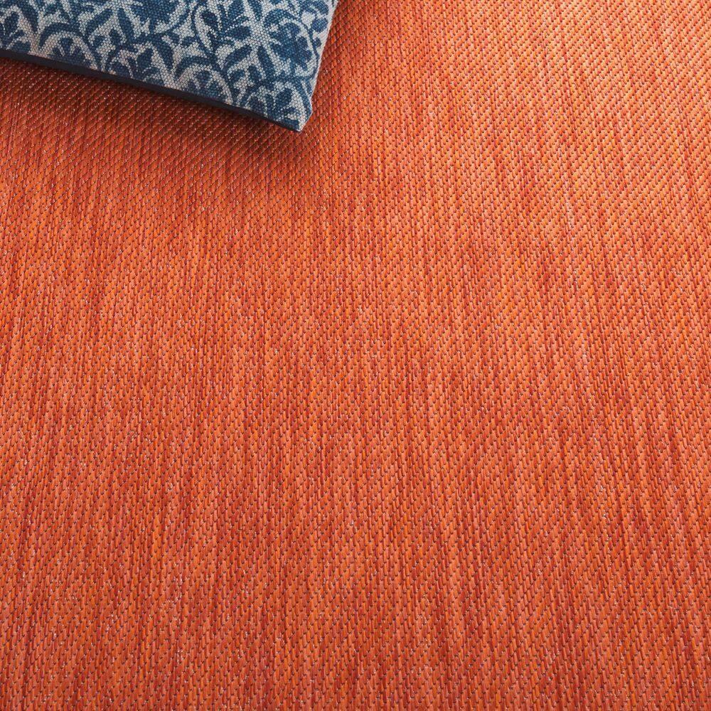 Beach House BHS274 Machine Made Loomed Area Rug - Orange - 9' X 12' - Safavieh