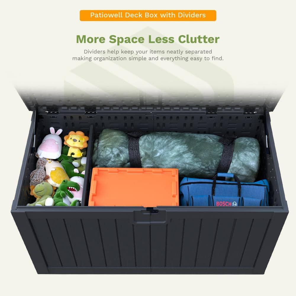 Patiowell 230 Gallons Water Resistant Resin Lockable Deck Box