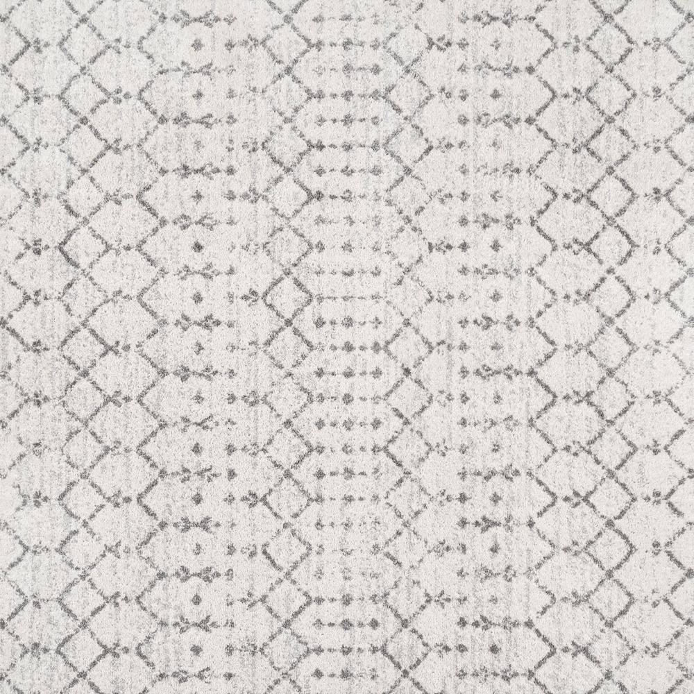 JONATHAN Y Moroccan HYPE Boho Vintage Diamond Cream/Gray 5' Square Area Rug