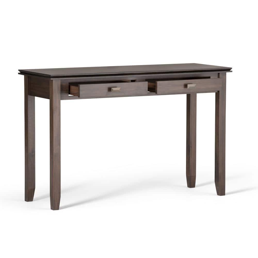 Simpli Home Artisan Wood 46" Transitional Console Sofa Table in Natural Brown