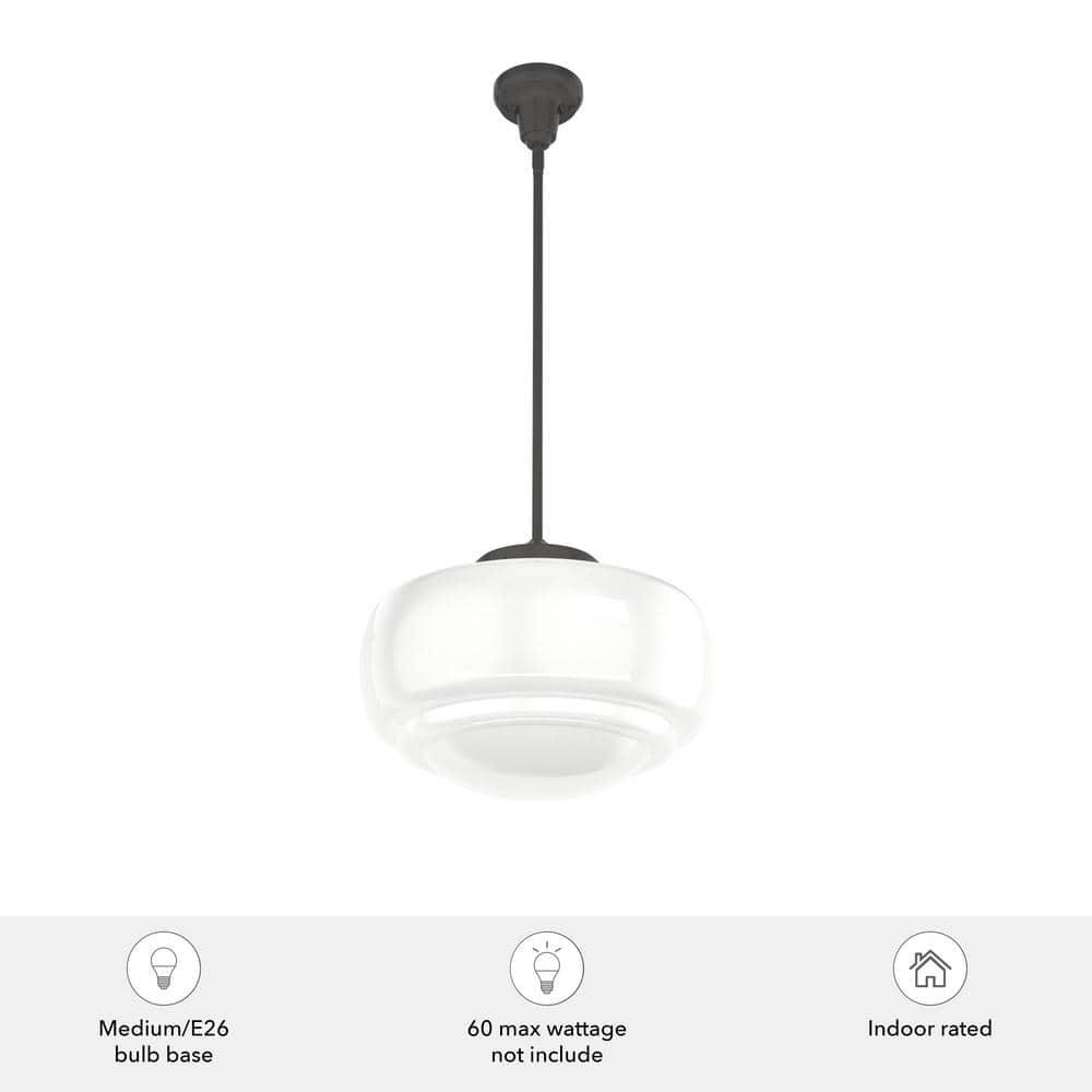 Hunter Fan Saddle Creek 1 - Light Single Schoolhouse Pendant with Glass