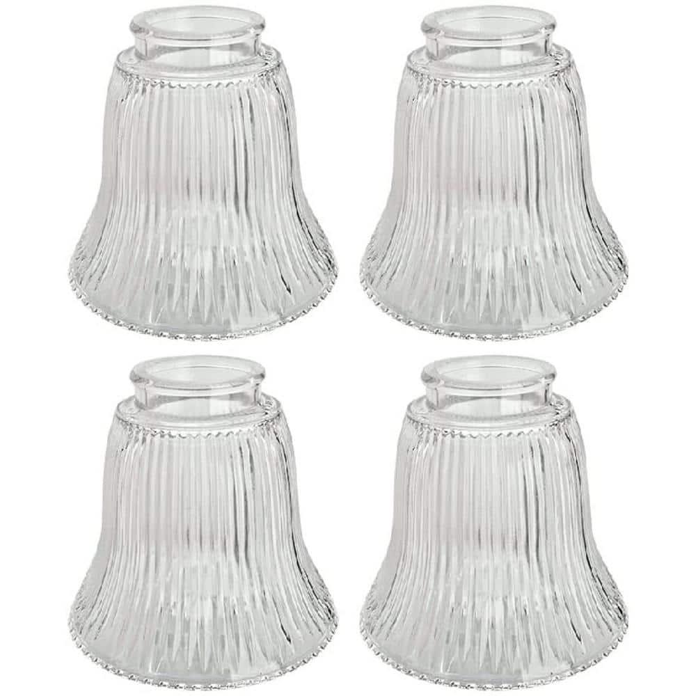 Aspen Creative Corporation 4.5'' H Glass Bell Ceiling Fan Fitter Shade (Set of 4)