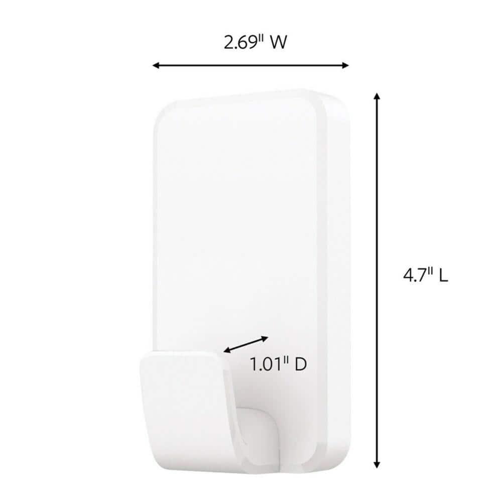 Command Extra Large Single Hook: Heavy Duty Adhesive, Holds 15 lbs, Plastic, White, 1 Pack