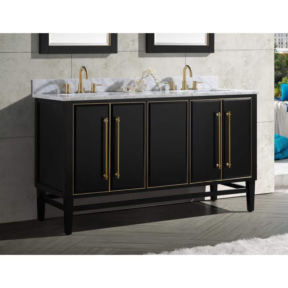 Avanity Mason-Vs61-G-C Mason 61" Free Standing Double Basin Vanity Set - Black