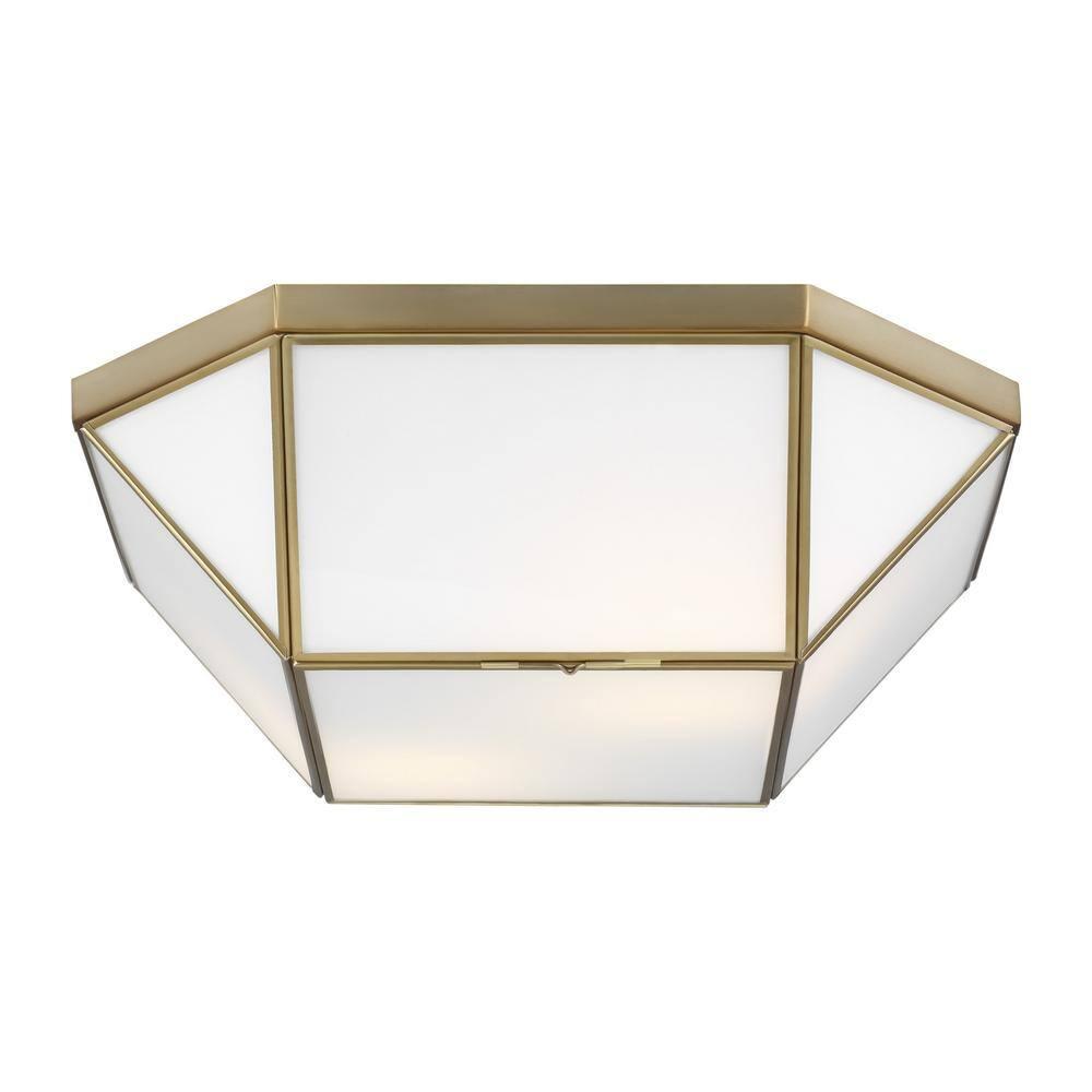 Morrison Satin Brass 15.5" LED Indoor/Outdoor Flush Mount
