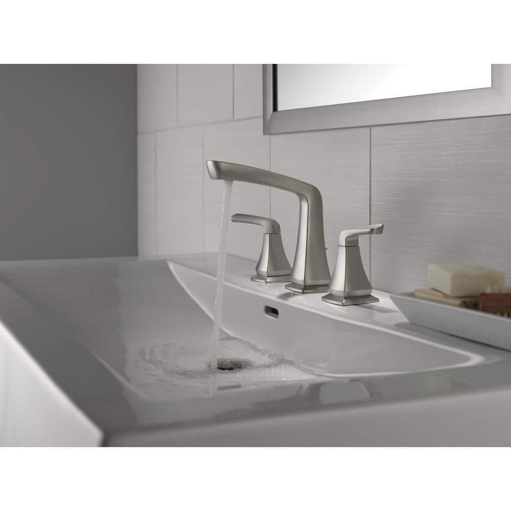 Vesna Widespread Bathroom Faucet 3 Hole, 2-handle Bathroom Sink Faucet with Drain Assembly