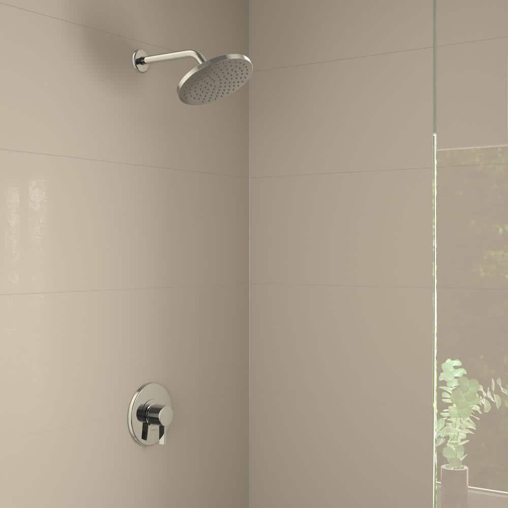 Modern Jet Black 8'' Rain Showerhead with Chrome Filter