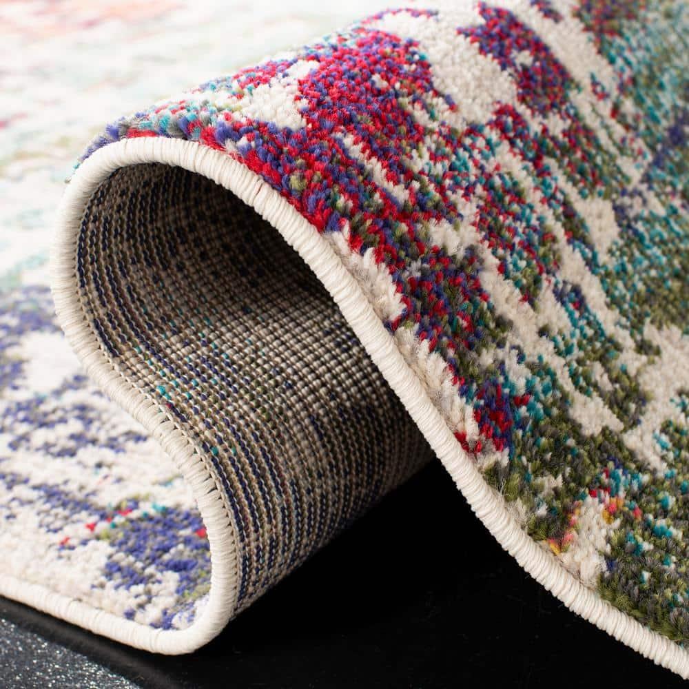 Madison MAD469 Power Loomed Indoor Area Rug - Blue/Green - 4'x6' - Safavieh