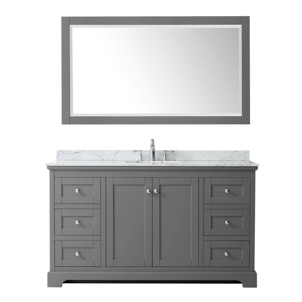 Wyndham Collection Avery 60" Single Bathroom Vanity Set with Mirror & Reviews | Wayfair