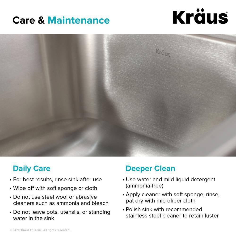 Kraus KRAUS Premier 32-inch L 18 Gauge Undermount 50/50 Double Bowl Stainless Steel Kitchen Sink KBU29